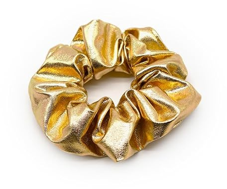 JCLIFE Elastici per Capelli Dorati Brillanti Donna e Bambina – Fermacoda Elastici Morbidi per Coda di Cavallo, Accessori Capelli Eleganti e Glitterati, 2 Pezzi (oro)