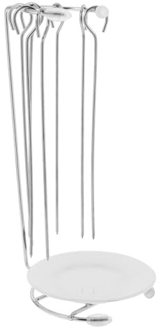 STOBAZA Support Suspendu pour Barbecue Acier Inoxydable avec Brochettes Incluses Accessoires De Barbecue pour Porte-brochettes