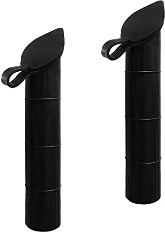 Sharplace 2 Pezzi Nero 210mm Portacanna in Gomma Supporto per Palo Supporto per Rack Staffa Tubo Interno Fodera Manica con Cappuccio per Yacht Kayak Pesca in Ba