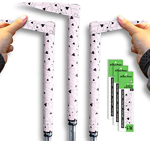Alien Pros Golf Grip Wrapping Tapes (3-Pack) - Innovative Golf Club Grip Solution - Enjoy a Fresh New Grip Feel in Less Than 1 Minute (3-Pack, Pink Hearts)