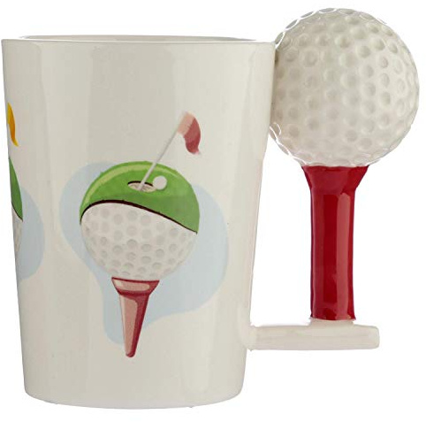 Close Up Tazza con Manico a Forma di Palla da Golf e Tee