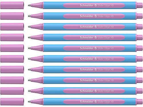 Schneider Slider Edge Pastell XB - Penna a sfera con tratto triangolare, 10 pezzi, colore: Lilla
