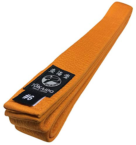 Tokaido Karategürtel orange | Orangegurt Karate Gürtel aus Baumwolle | Verschiedene Längen (265)