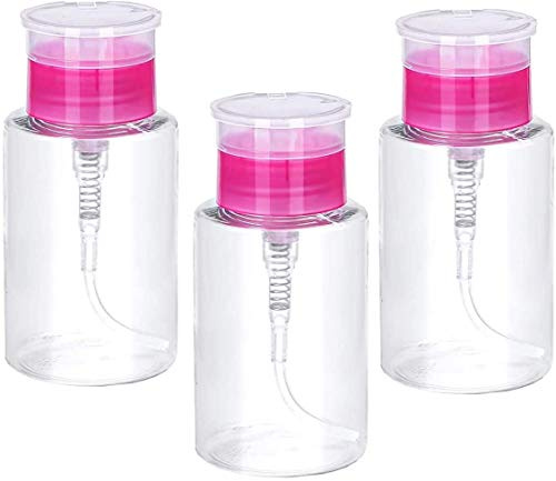 Nagellackentferner, Pumpspender, leere Kunststoffflasche, 150 ml, 3 Stück