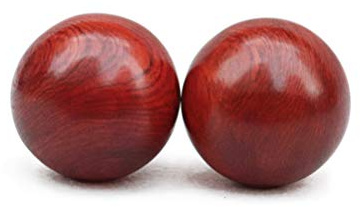 HEALLILY Baodingbälle aus Holz, Handmassagebälle, 5 x 5 cm, Fitnessbälle für Gesundheitspflege, 2 Stück