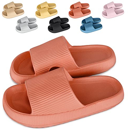 SHAINE Molnreglage kvinnor herr pool tofflor strandtofflor sommar flip flop mysiga glidare halkskydd snabbtorkande kudde glidare duschtofflor för inomhus och utomhus
