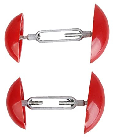 2 Pcs en Plastique Mini-civière De Chaussures, Civière À Chaussures Réglables en Rouge Extension De Largeur D'extension pour Les Hommes Bottes De Chaussures pour Femmes