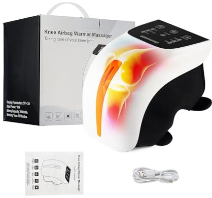 Knie massagegerät 3 Wärmestufen 3 knieschmerzen Vibrationsmassagemodi Ellenbogen Schulter,Schwellungen, Steifheit, Bänder- & Muskelverletzung