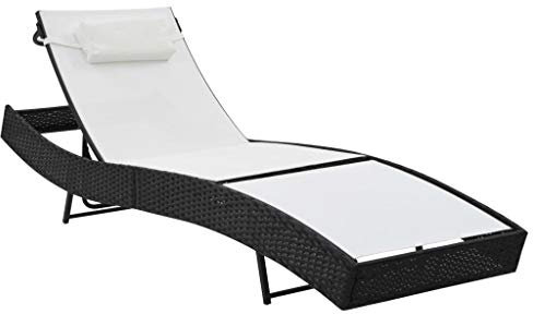 Yolola sonnenliege Liegestuhl Gartenliege verstellbar Gartenliege Strandliege Relaxliege Saunaliege Gartenmöbel Liege LiegestuhlRattanliege Poly Rattan