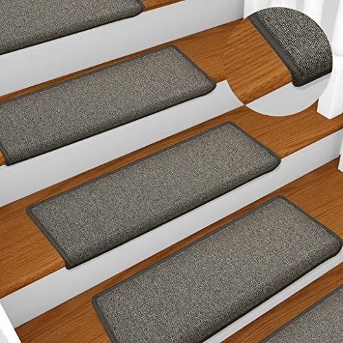 ECLAY Home Sets mit Teppich Stufenmatten 15 Stück 65x25 cm dunkelgrau