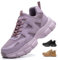 Scarpe Antinfortunistiche Donna Leggere e Comode Scarpe da Lavoro con Punta in Acciaio Antiscivolo Traspiranti Scarpe Sicurezza C01 Viola/39