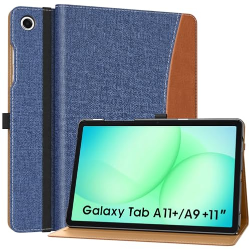 MoKo Hülle für Samsung Galaxy Tab A11+ /A9+ Plus 11 Zoll, Blau&Braun