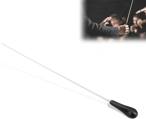 Honiwu Conductor Baton, Conducting Baton, Orchestra Music Batons, Drum Major Baton, 15 Inch Baton with Handle for Band Choral Symphony Concert