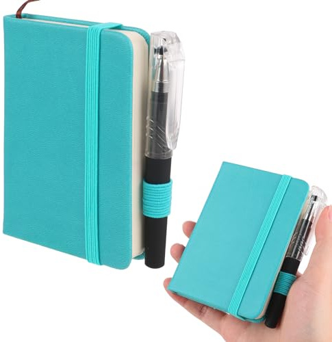 YUXIANLB Taschennotizbuch Tagebuch Mit Stiften Ledereinband Kleine Klassische Linierte Tagebücher A7 Liniertes Notizbuch Zum Schreiben 100 Seiten Hardcover Mit Dickem Papier Für Arbeit College