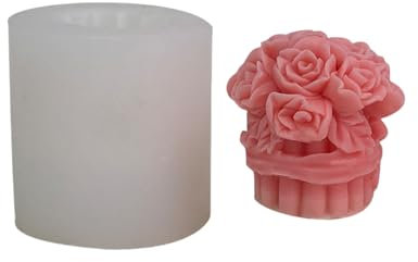 Kerzen Gießform Rosenstrauß Aromatherapie Kerze Diy Silikonform Mousse Kuchen Gipsform - Transparent