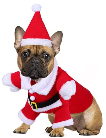 Happyyami Pet Christmas Costume Für Hunde Lustiges Santa Claus Outfit Für Haustiere XL Weicher Für Feiertagsfeiern Und Warm Und