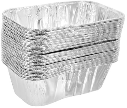 Happyyami Doublure en Aluminium pour Bac à Égoutter 60 Pièces Argenté