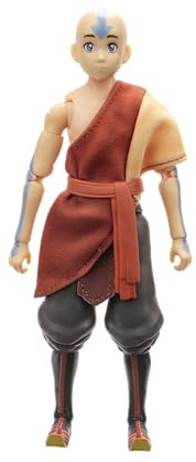 Jazwares Avatar – Der Herr der Elemente AVTL0002 - Aang (Buch 3) - 16,5 cm - mit austauschbarem Gesicht, Händen und Feuerbändigereffekt, offizielle Figur