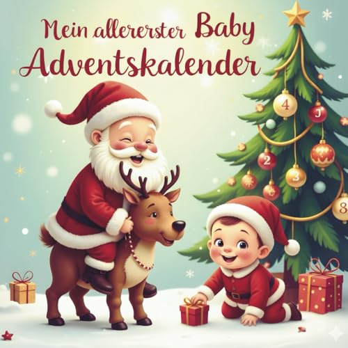 Mein allererster Baby Adventskalender: 24 Tage Kontrastbilder bis Weihnachten | Kontrastbuch für Babys von 0 bis 12 Monaten |Schwarz Weiß Buch für Neugeborene