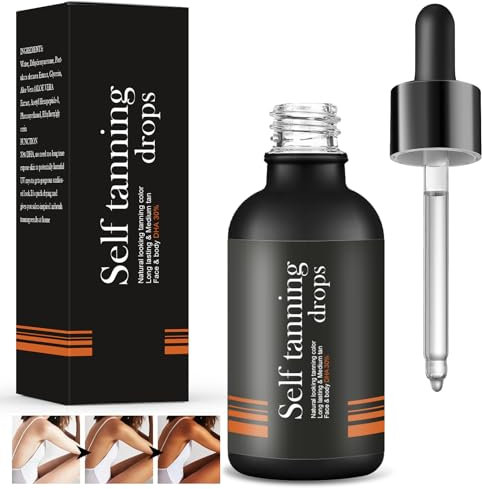 Gotas Autobronceadoras, Gotas de Bronceado y Cuidado Facial,bronceado facial personalizad, Funciona con Su Cuidado Diario De La Piel, 30ml