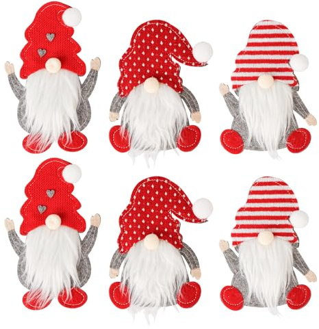 BigKego 6 Stück Besteckhalter Filz Weihnachten | Bestecktasche Weihnachtsmann, Weihnachten Besteckbeutel , Tischdeko, Für Messer Gabeln Löffel, Für Party Tisch Weihnachtsdeko