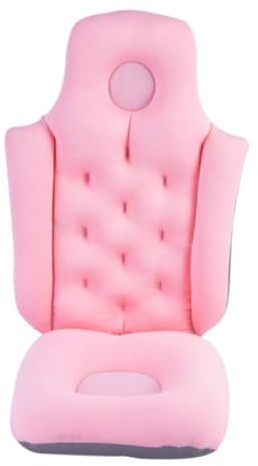 TOBBOMEY Cojín para Bañera Antideslizante con Respaldo Ligero y Portátil Asiento Cómodo para Ducha y Baño Adecuado para Adultos y Personas Mayores Color Rosa