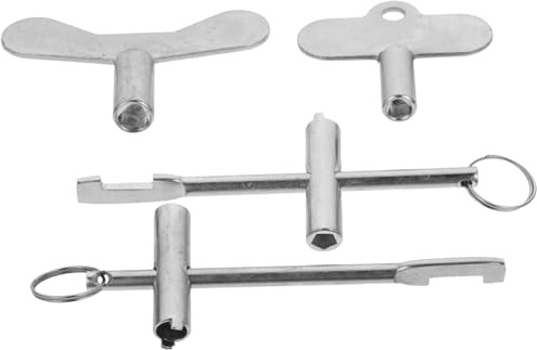 Alipis Llave de Válvula para Radiador y Grifo de Resistente Llave Multifunción para Apertura de Calefacción y Medidor de Agua Herramienta Duradera y Precisa