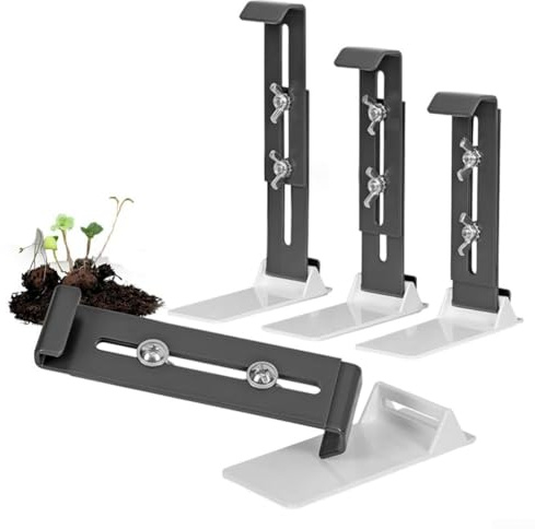 4 x Blumenkasten-Halterung für Fensterbank, verstellbar, für Balkonblumentöpfe, sichere Fensterkasten-Halterung, für Blumenarrangements
