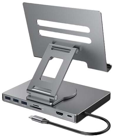 Estación de acoplamiento 8/9 en 1 tipo C de aluminio USB C para laptop, adaptador USB 3.0 para laptop y tabletas