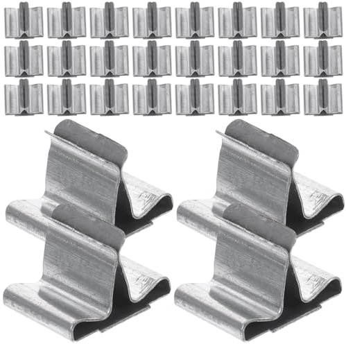 STOBAZA 100 pezzi supporto stoppino candela metallo base clip per stoppini legno accessorio fai da te per fabbricazione candele fissaggio stabile e riutilizzabile