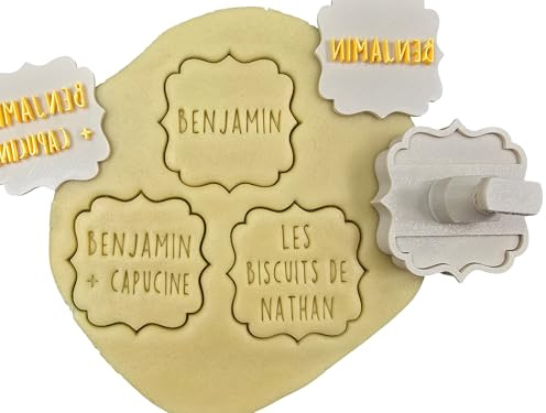 Cortador de galletas de diseño estilizado para galletas – PivoFix personalizable con placas intercambiables – Fabricado en Francia (paquete completo – 1 a 3 líneas)