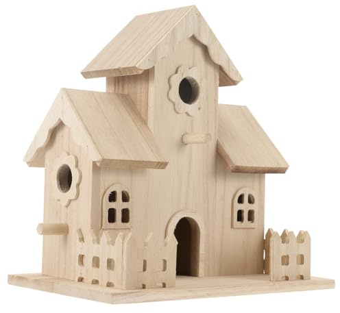 DOITOOL Vogelhaus Aus Holz Hängend Wetterfester Vogelnistkasten Für Kleine Vögel Gartendekoration Für Balkon Und Zuhause Kreatives Gartennest Ornamente