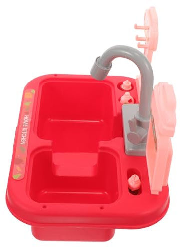 SOLUSTRE Automatische Papageienbadewanne aus Kunststoff mit Elektrischem Feature und Einfachem Reinigungssystem für Wellensittiche und Spatzen im Innenbereich Rot