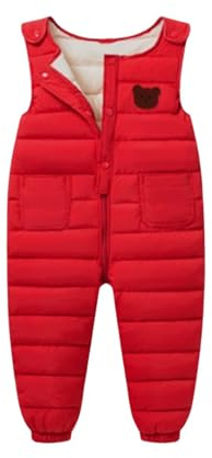 Gcnenwnd - Pantalones de nieve para niños sin bolsillos, mono con tirantes ajustables – Abrigo de esquí aislante e impermeable para niños y niñas – Invierno, esquí, juegos en nieve de 1 a 6 años, 01