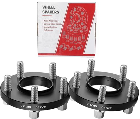 Spurverbreiterung 40 mm (2x20 mm) 5x120 Nabendurchmesser 72,6 mm inkl. Radschrauben M12x1,5 – Spurplatten Set passend Kompatibel mit BMW E36 E46 E90 E91 E92 E60 E61
