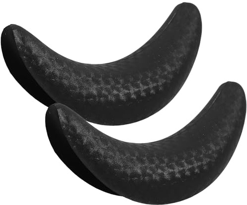 BIUDECO Cojín Cervical para Lavabo de Champú 2 Unidades, Almohadilla Ergonómica de Media Luna de Goma Negra, Soporte para Cuello, Adecuado para Peluquería y Uso en Baño, Fácil