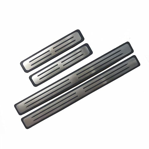 HIRULKOJD 4PCS Door Sill Guard for Citroën Jumper 2010–2022 X250,Stainless Steel Scuff Plate,Door Entry Threshold Protector,Anti-Wear Trim,Anti-Scratch Step Plate Guard,Car Accessories,A-Silver