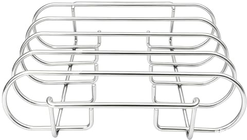 Rippchen Halter Grill - Sparerib Halter Grill | Rib Rack BBQ | Rippchengestell Grillzubehör - 4 Schlitze Antihaft Beschichtung, Edelstahl Grillständer Für Gasgrill, Holzkohlegrill Und Smoker, Spülmasc