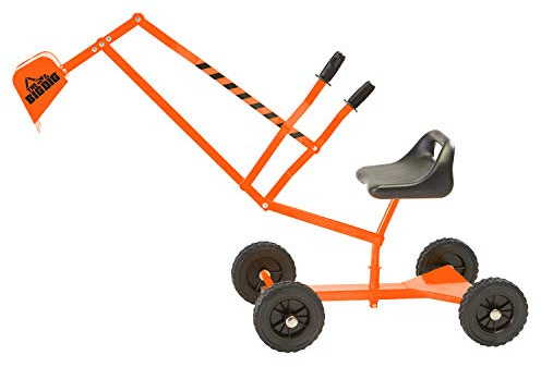 The Big Dig and Roll Special Edition Sandbox Sand Digger Excavator Crane with 360 Degree Rotation Base for Children 3 Years Old and Up, Orange