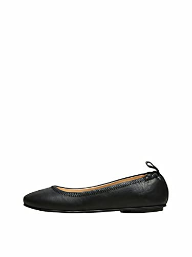 SELECTED FEMME Dam Slfemma läder ballerina B ballerinaskor, svart - 37 EU
