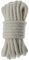 Jukway Cuerda Trenzada de Algodón Natural 6mm Espesor, 5m/16 pies Cordón Redondo Suave con Núcleo, Multiusos para Coser Envolver Manualidades Decoración de Bricolaje - Blanco Crudo (5M)