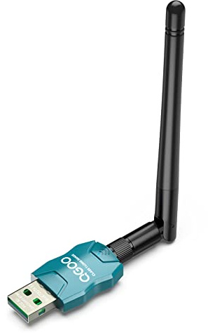 Class 1 Long Range Bluetooth Adapter for PC, QGOO USB Bluetooth Adapter for PC 5.3+EDR, Dongle Receiver Support Windows10/8.1/8/7（green-08）