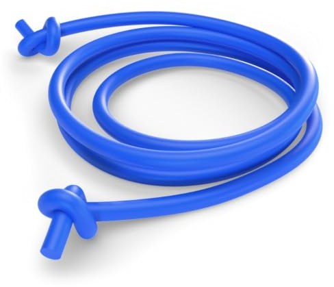 EISENKNIE Fitnessband 5 Meter – Rundes Widerstandsband aus Vollmaterial Silikon für Ringer MMA Kampfsport Training – 16 mm – Blau – Ohne Latex