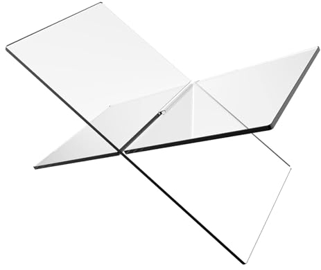 EULAPGOE Acrylic Book Stand Clear Book Holder, Recipe Book Stand, Cross Frame Acrylic Book Holder for Books, Newspaper, Magazines, Textbooks, Recipe Holder Picture Display
