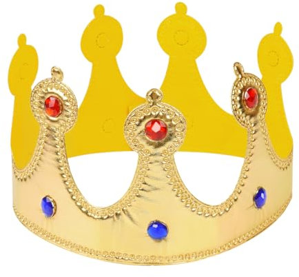 O-Kinee Corona re,Corona re Cappello,Copricapi per Accessori per Costume di Carnevale Compleanno Corone Regina,Corone per Feste di Compleanno,Adatto a Adulti