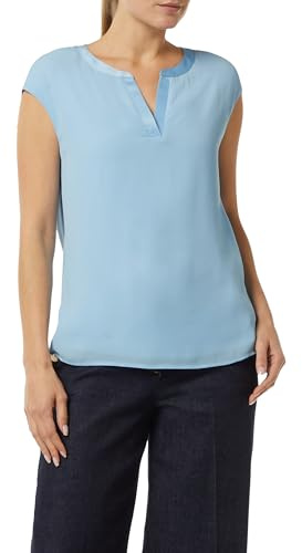 Comma Camicia con Apertura in Raso, 5084_Azzurro, 48