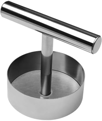 Pressa per hamburger, in acciaio inox, 33 x 22,9 x 20,3 cm, adorabile strumento antiaderente per schiacciare, manico ergonomico, gadget da cucina multifunzione per uso commerciale e domestico