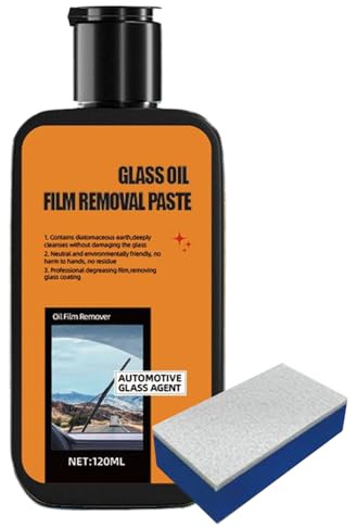Pasta de limpieza de películas de automotriz - Anti resplandor antideslizante Remover de vidrio de automóvil, Compuesto de esmalte del parto, Eliminador de manchas | Limpiador multipropósito pa