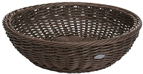 Saleen Korb-Schale, Gastrotauglich, Rund, Durchmesser: 29 cm, Kunststofffaser, Dunkelbraun, 02051906101