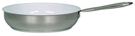 KRÜGER 105028 Oro Orlando - Padella in acciaio inossidabile, 28 cm, colore: Argento/Nero